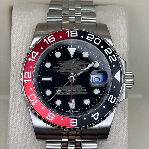 Men's Silver and Black Watch